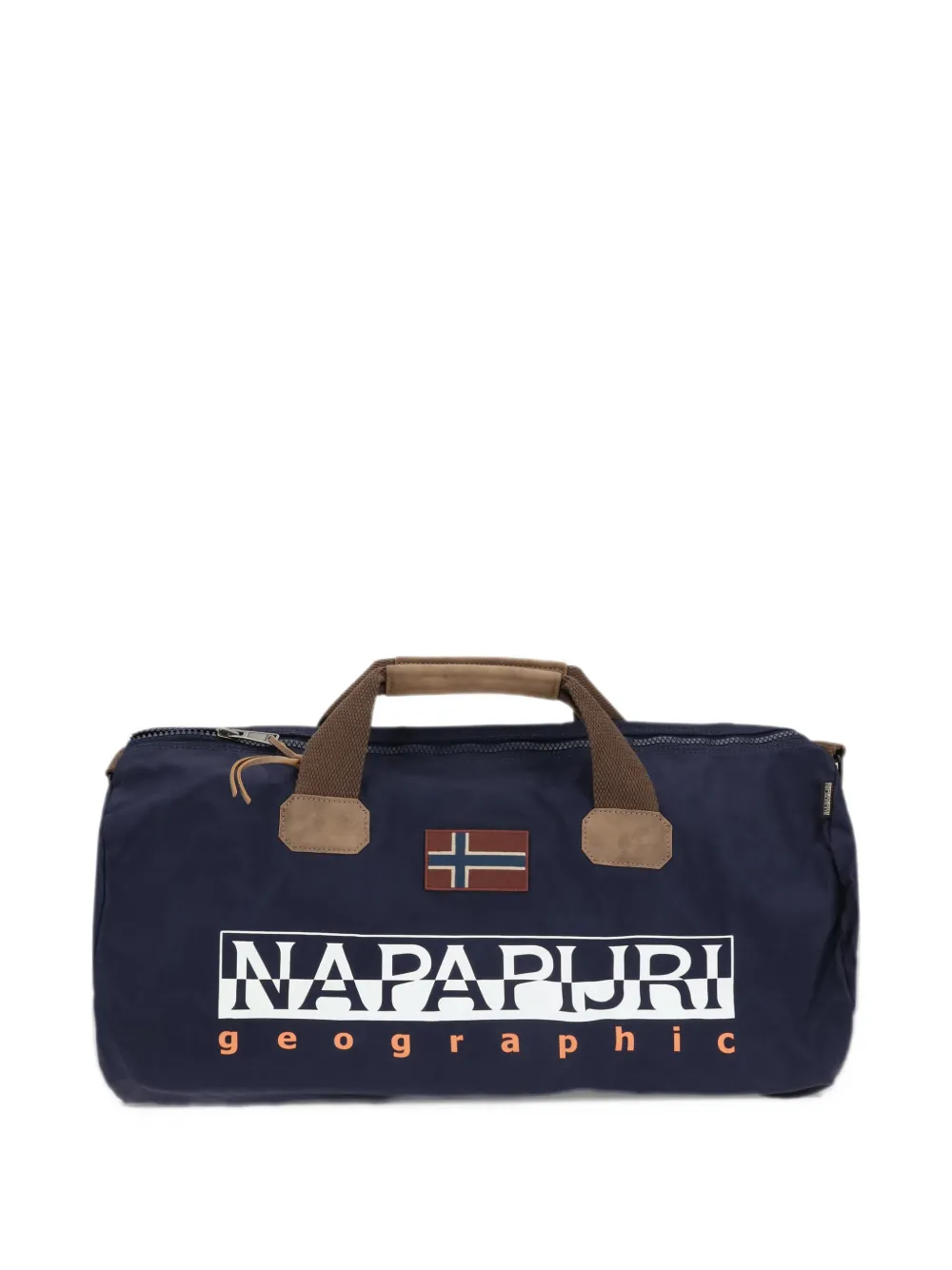 Napapijri Bering logo-print canvas travel bag - Blu