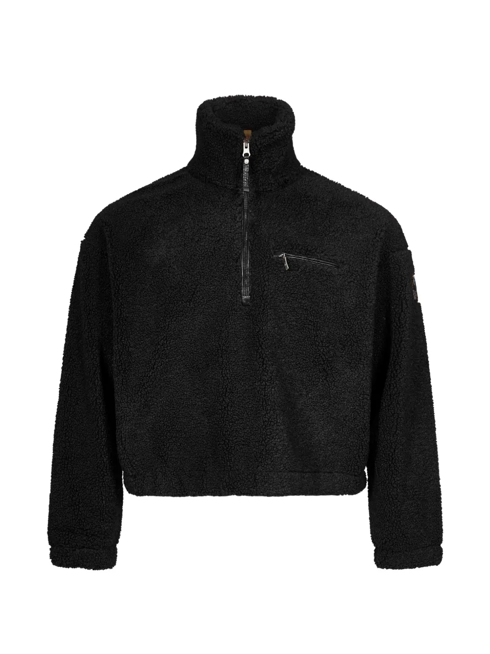 Parajumpers Fleece trui met halve rits Zwart