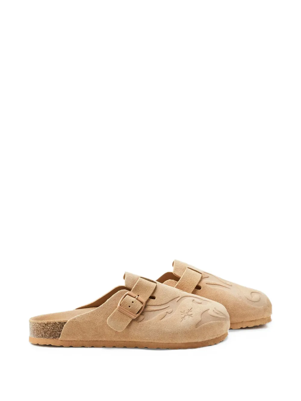 Vale Tobacco round-toe mules - Neutrals