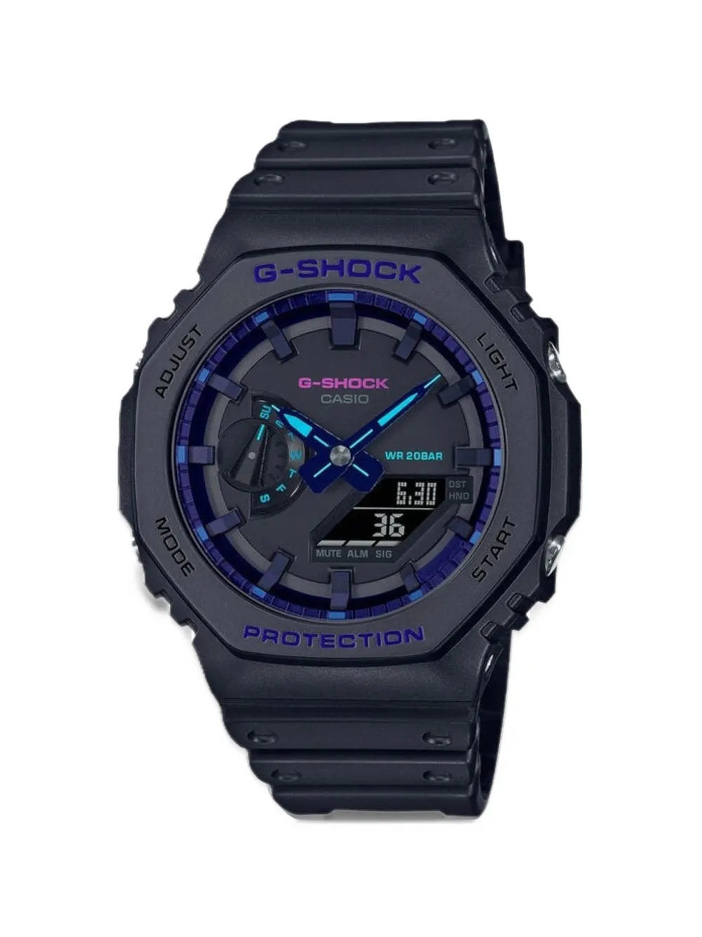 Casio Virtual Blue G-Shock 48.5mm watch - Nero