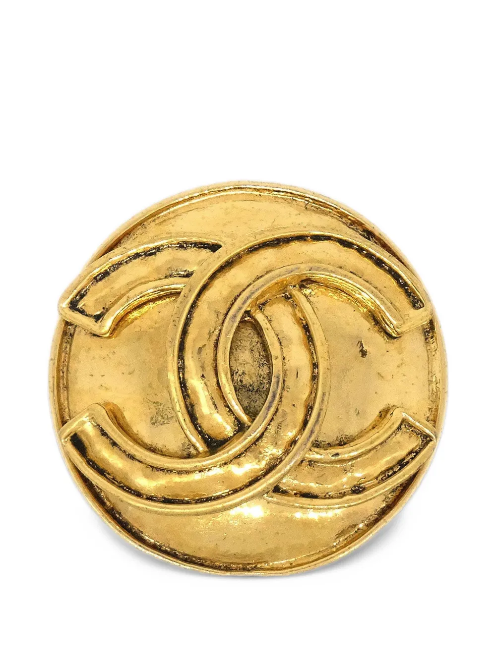 CHANEL Pre-Owned 1994 Interlocking CC medallion brooch - Oro