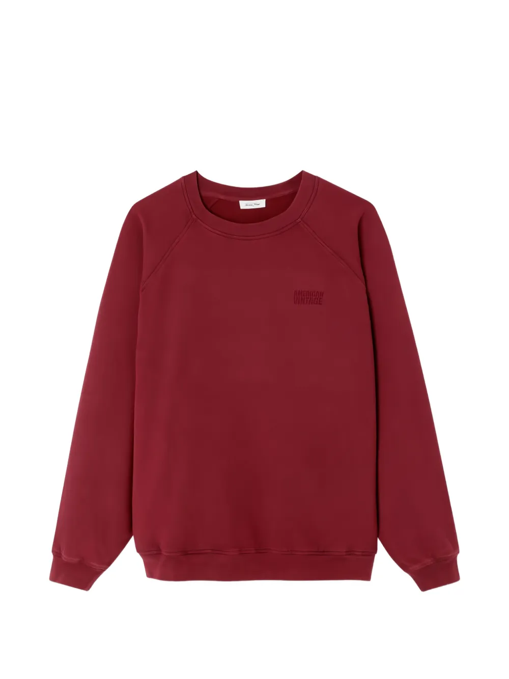American Vintage logo-print raglan-sleeve sweatshirt Rood