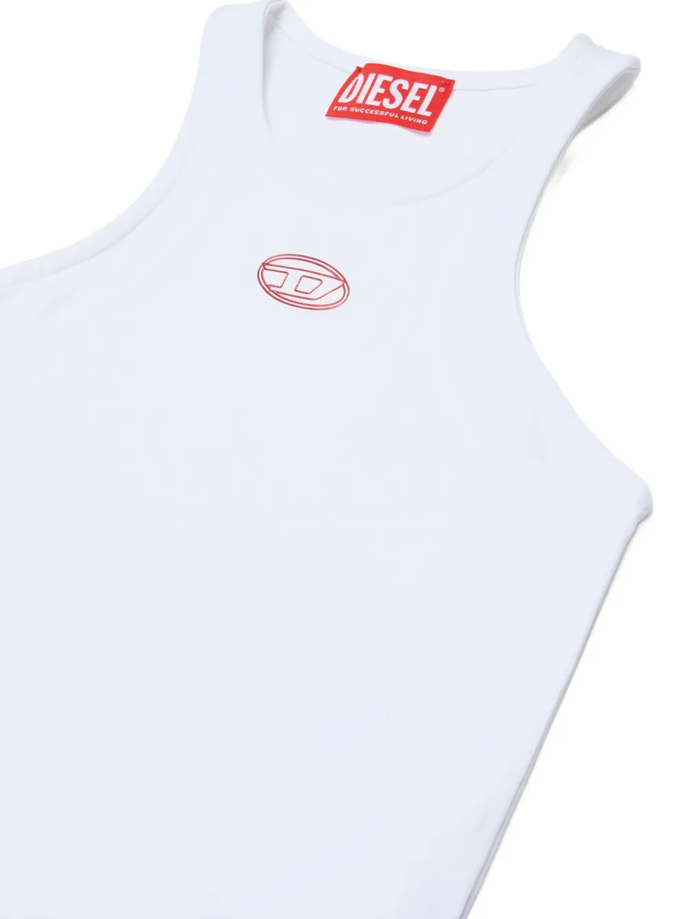 Diesel Kids sleeveless logo-print bodysuit Wit