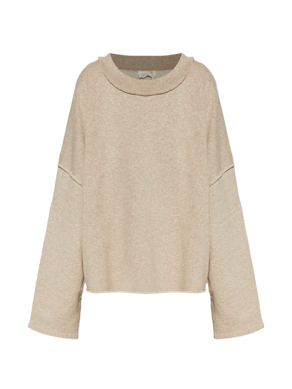 American Vintage Dantown gerafelde sweater Beige