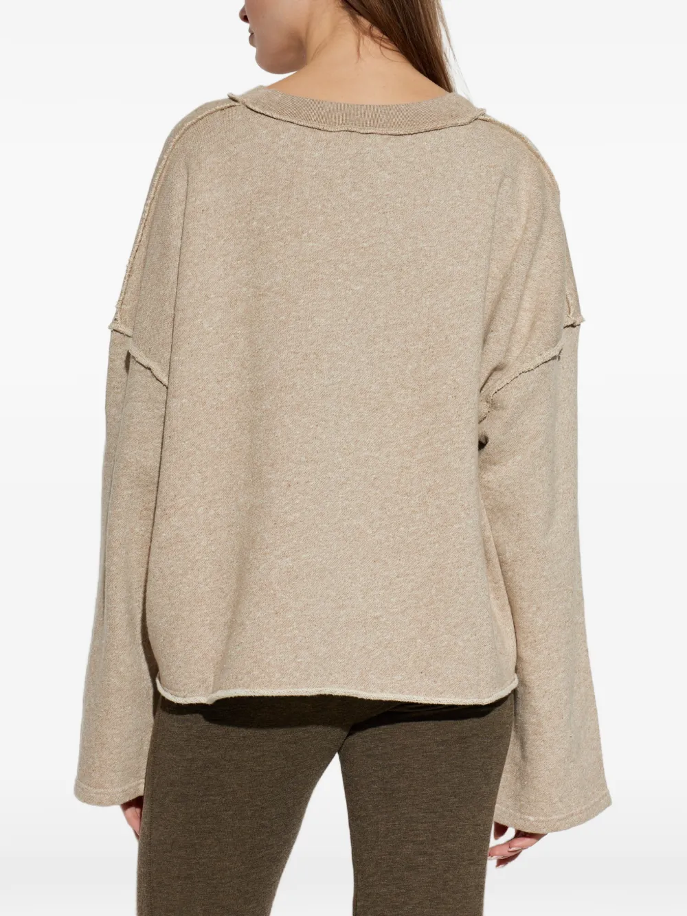 American Vintage Dantown gerafelde sweater Beige