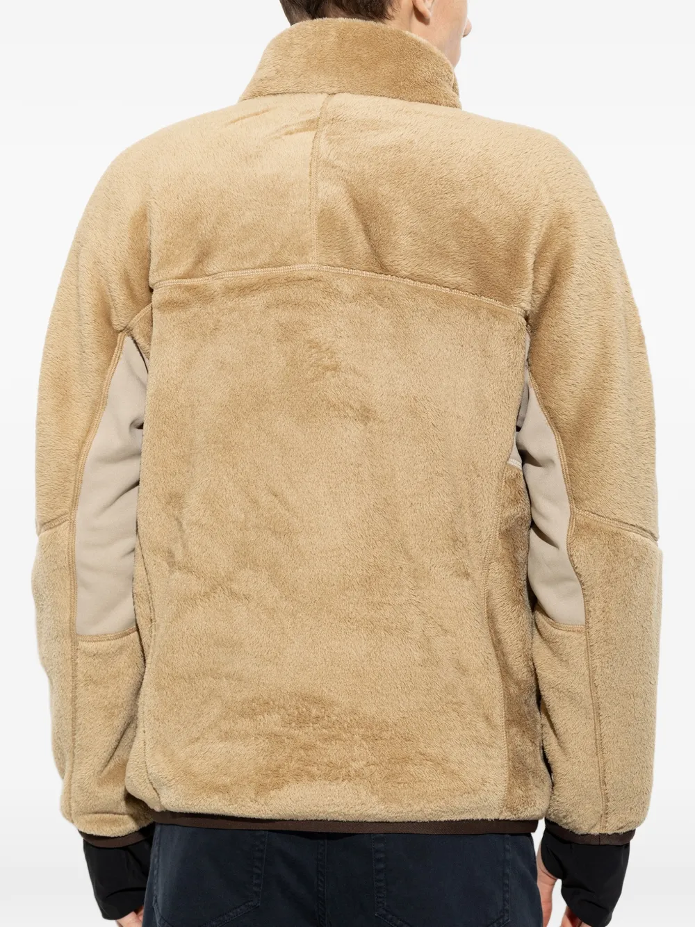 Moncler Grenoble half-zip fleece sweatshirt Beige