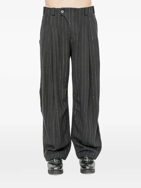 Devoa pinstripe-pattern pleated trousers