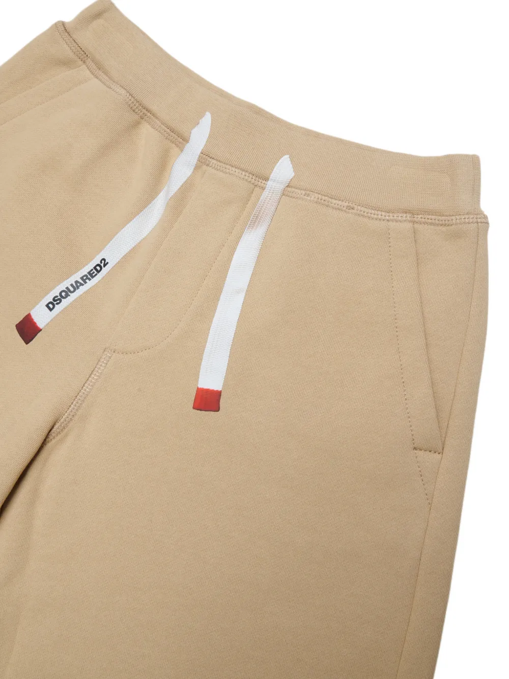 DSQUARED2 KIDS trompe-l'œil drawstring shorts Beige