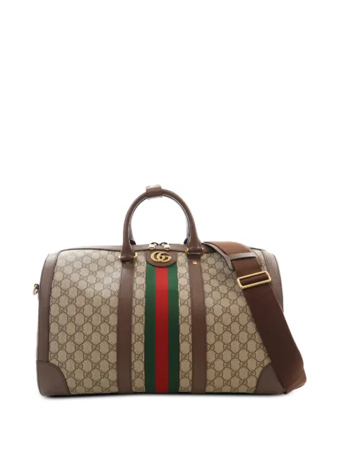 Gucci Pre-Owned 2016-2026 Medium GG Supreme Web Savoy Duffle Bag travel bag