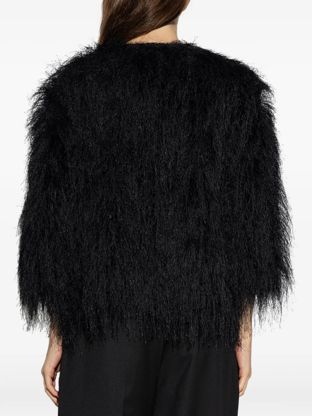 MUNTHE Cyanna faux-fur jacket Zwart