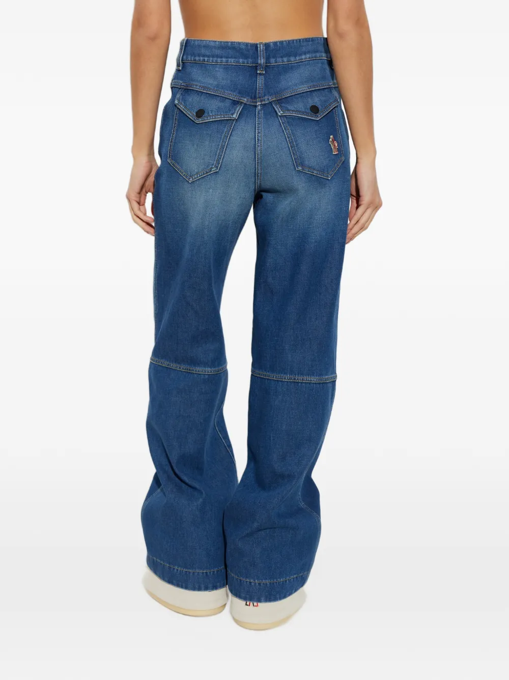 Moncler Grenoble bootcut jeans Blauw