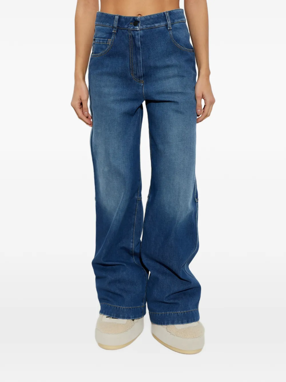 Moncler Grenoble bootcut jeans Blauw