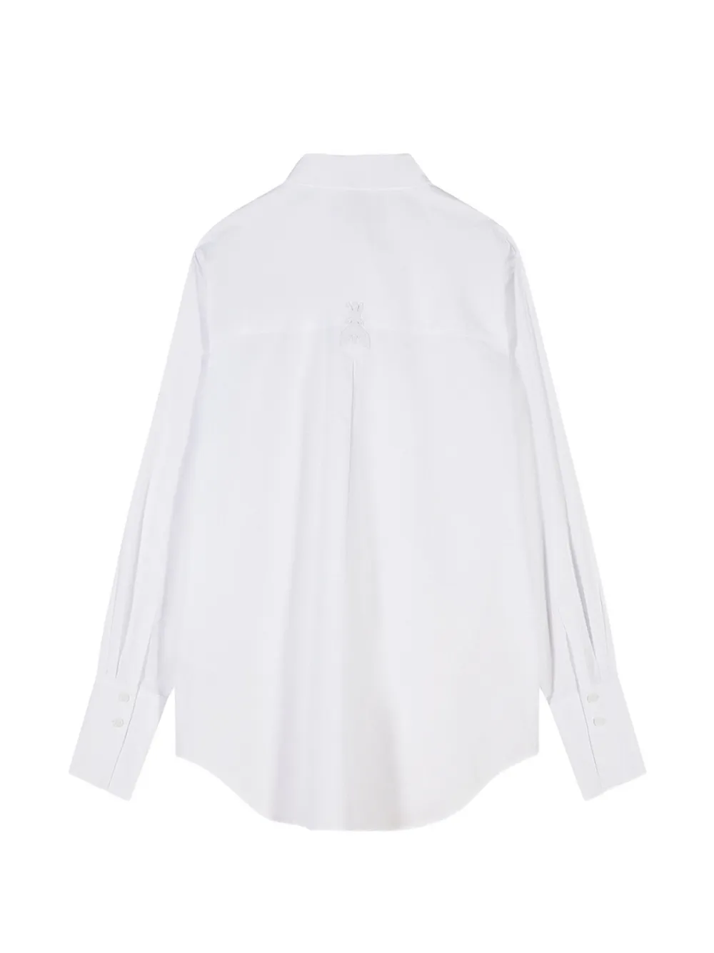 Patrizia Pepe logo-embroidered button-down shirt Wit