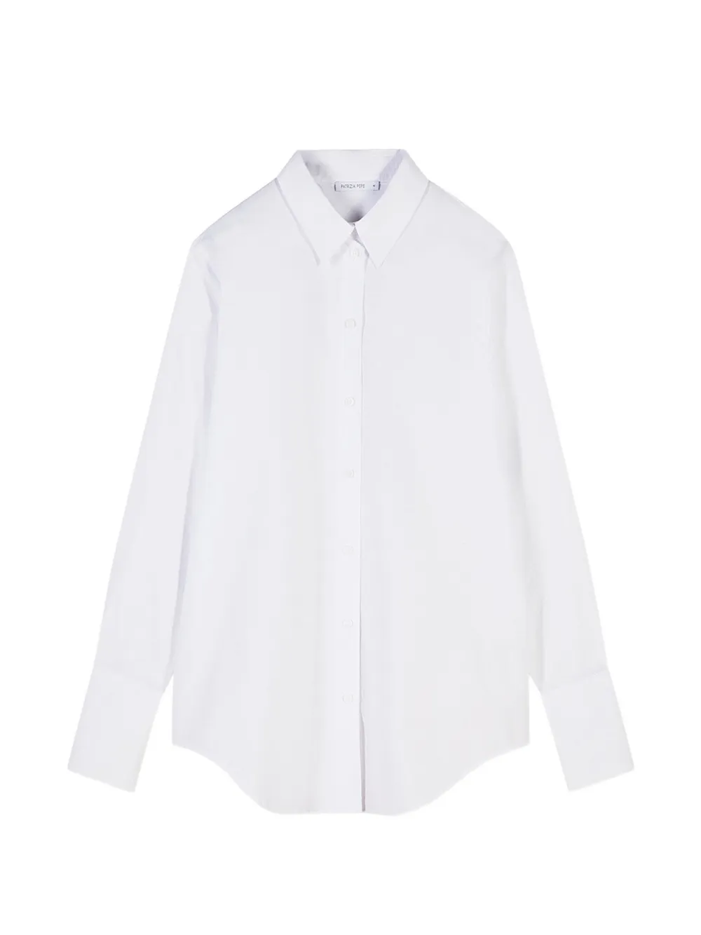 Patrizia Pepe logo-embroidered button-down shirt Wit