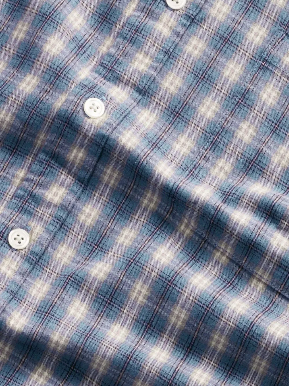 NN07 Deon check-pattern long-sleeve shirt Blauw