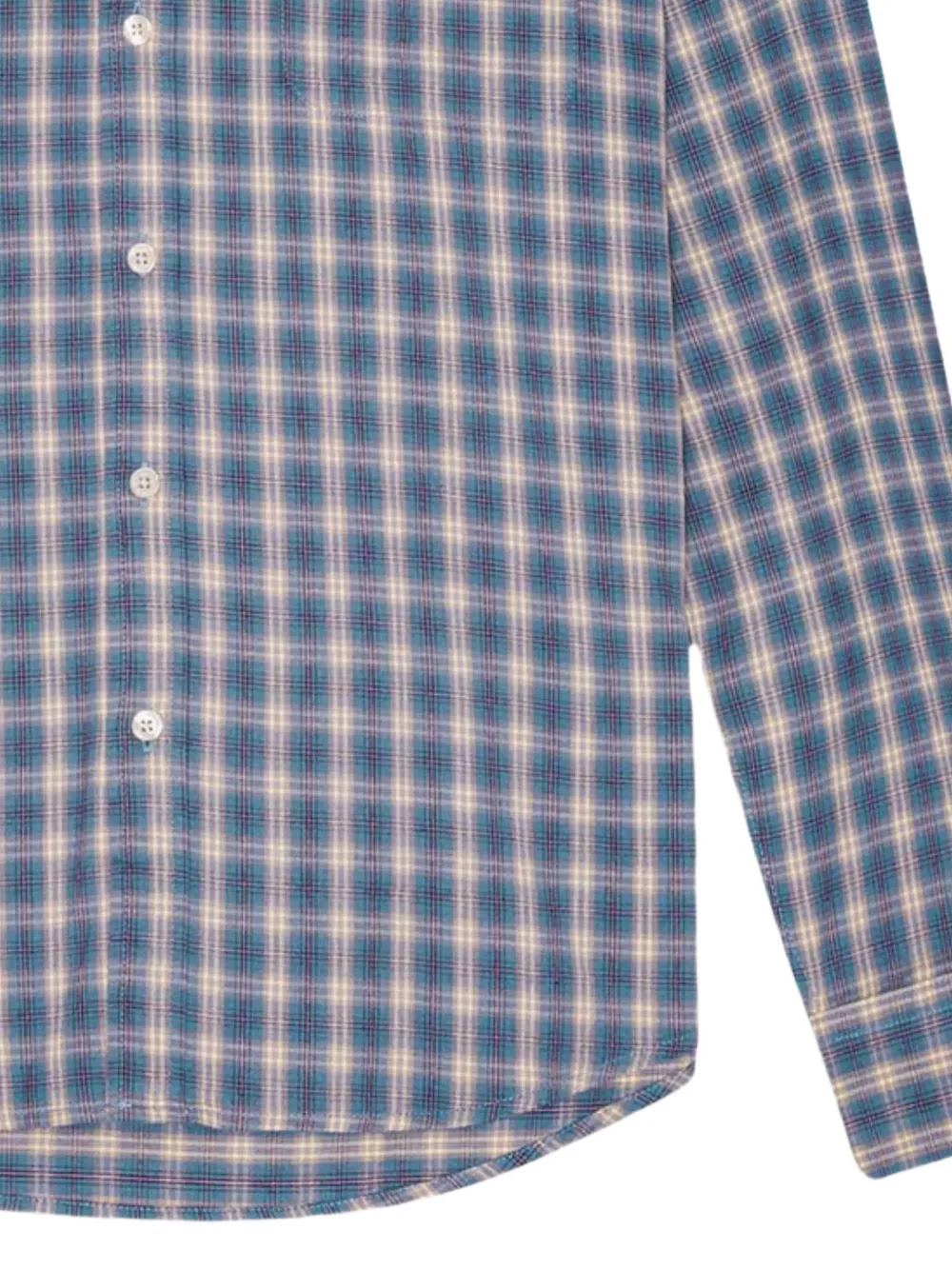 NN07 Deon check-pattern long-sleeve shirt Blauw