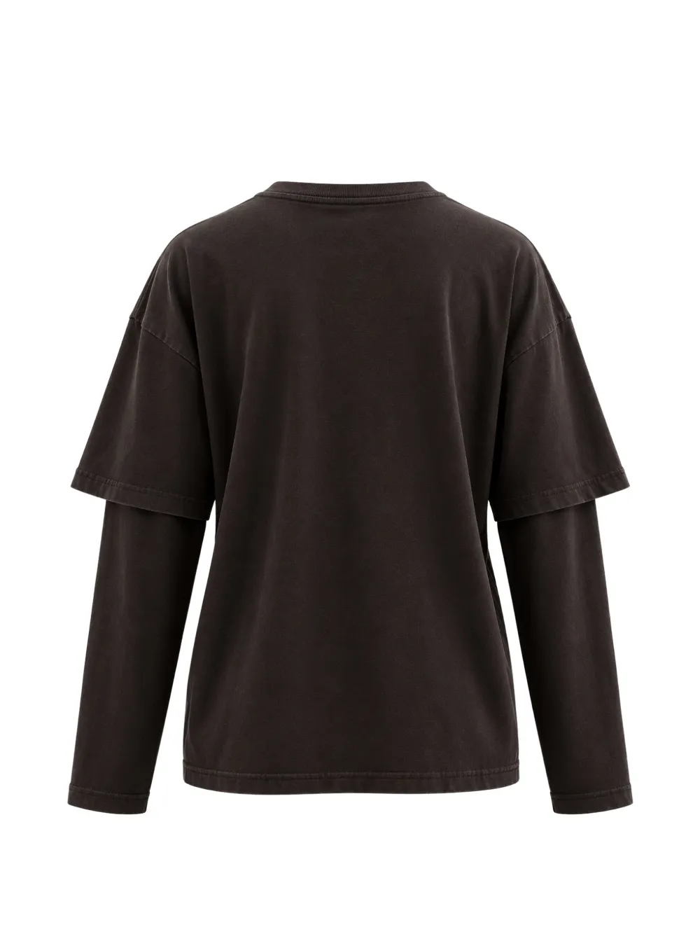 AGOLDE Lois layered-sleeve T-shirt Bruin