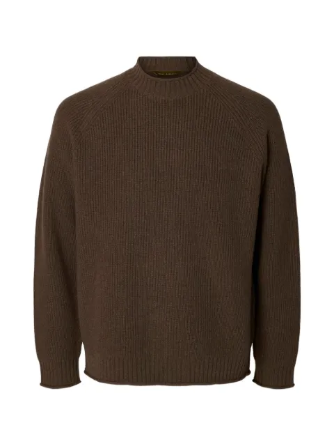 SELECTED ribbed-knit wool sweater