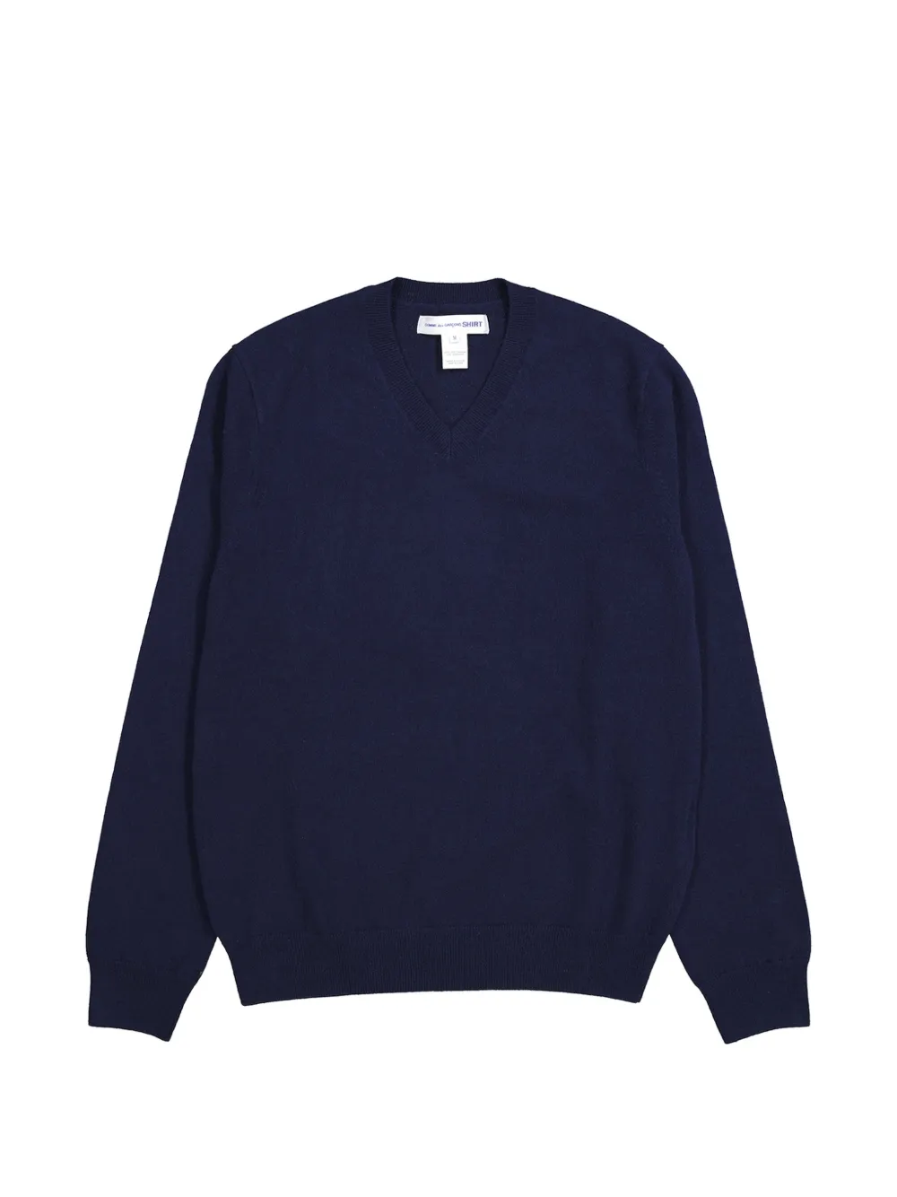 Comme des Garçons Homme V-neck wool sweater Blauw