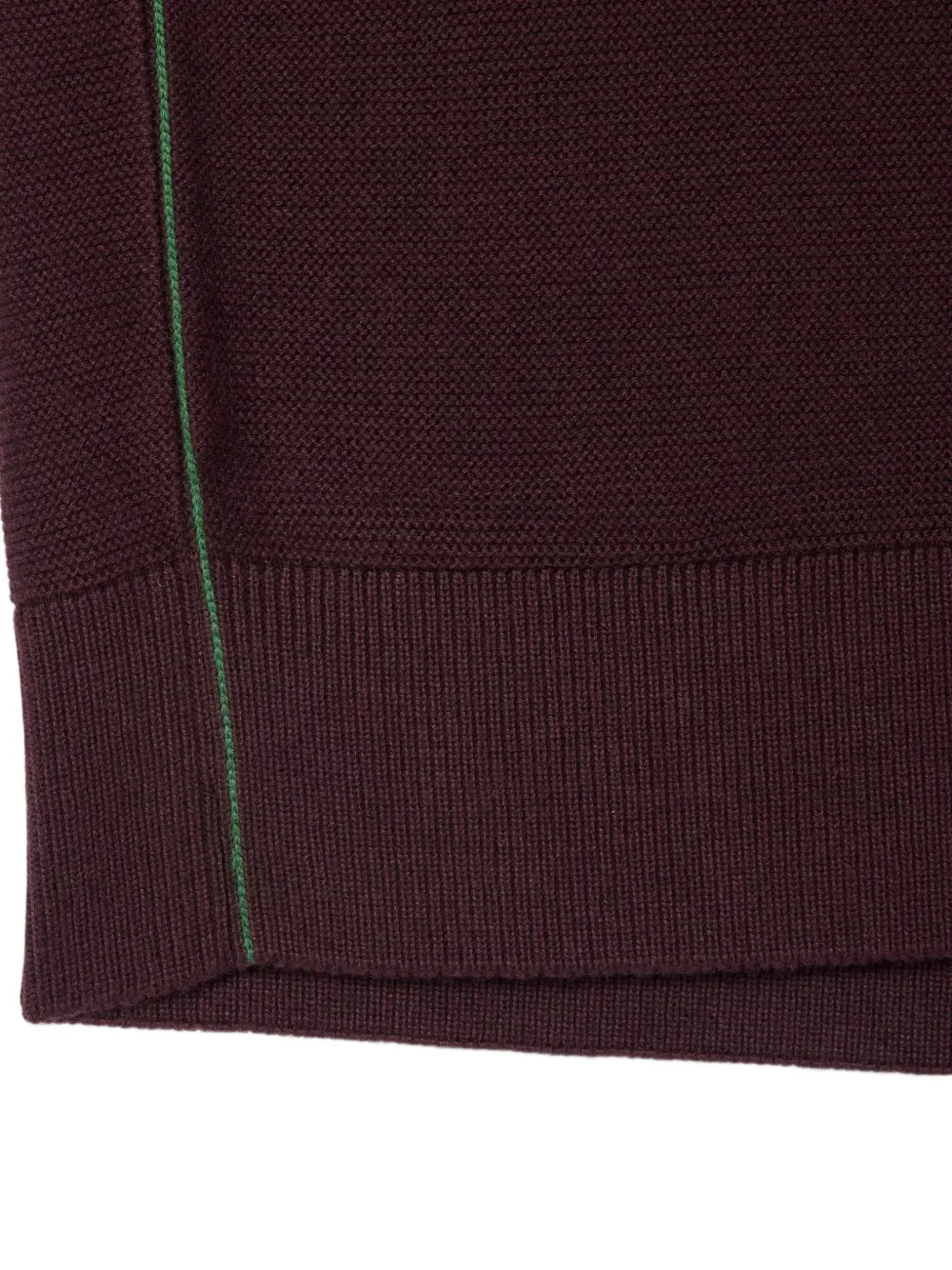 Lacoste cotton and wool blend moss stitch cardigan Rood