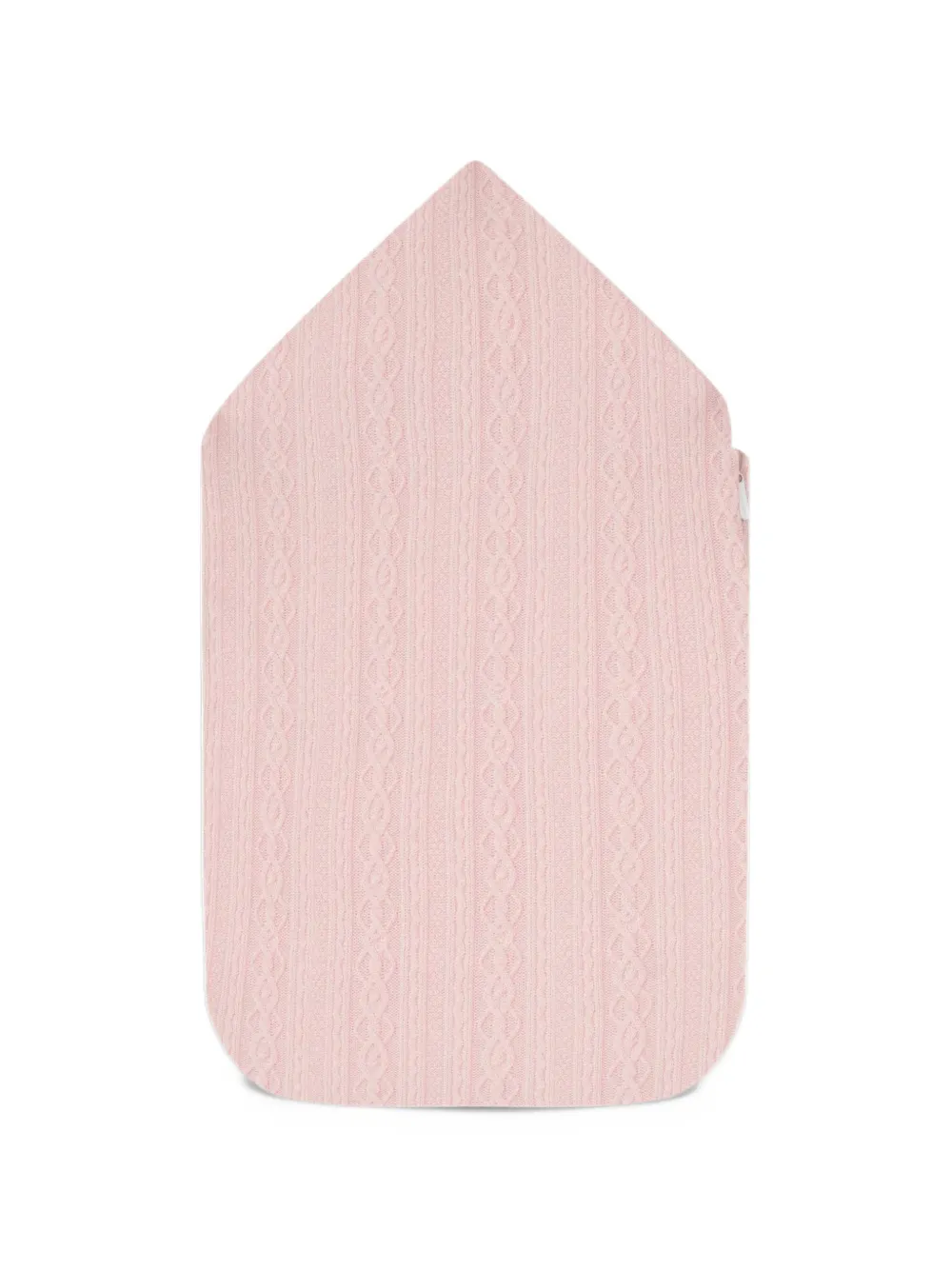 Monnalisa cable-knit ruffled baby nest Roze