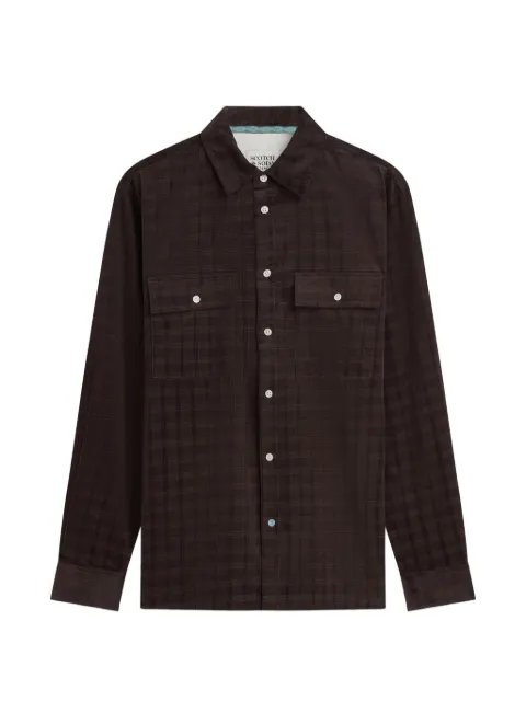 Scotch & Soda check-pattern corduroy shirt