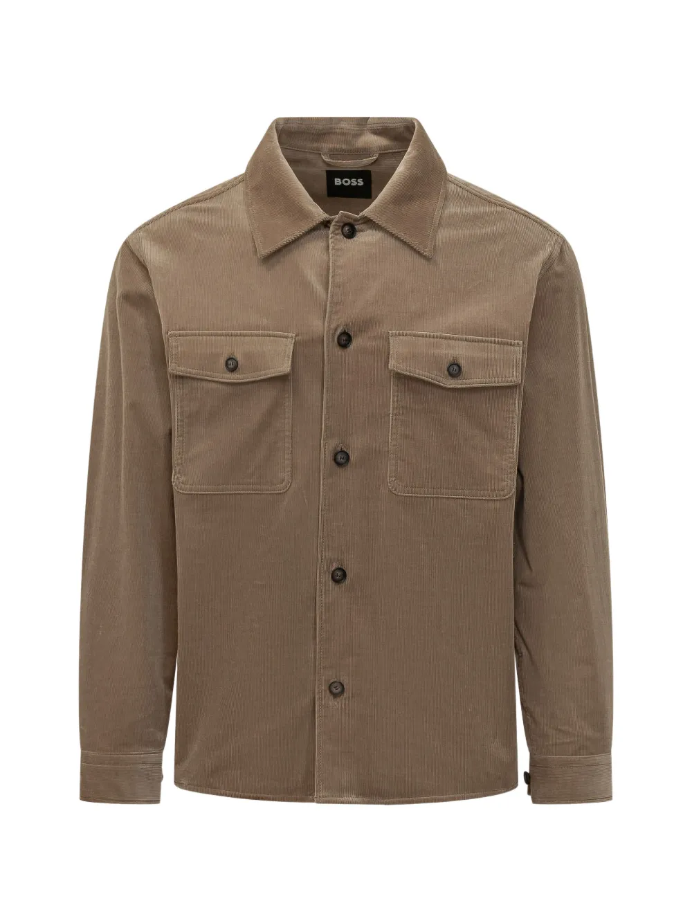 BOSS relaxed-fit blazer in micro-pattern stretch cotton Beige