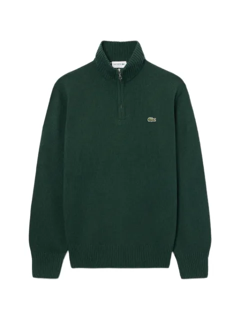Lacoste zip-up high-neck wool sweater