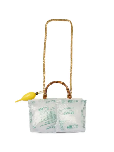 Doublet Air Pillow bamboo-handle chain-link tote bag