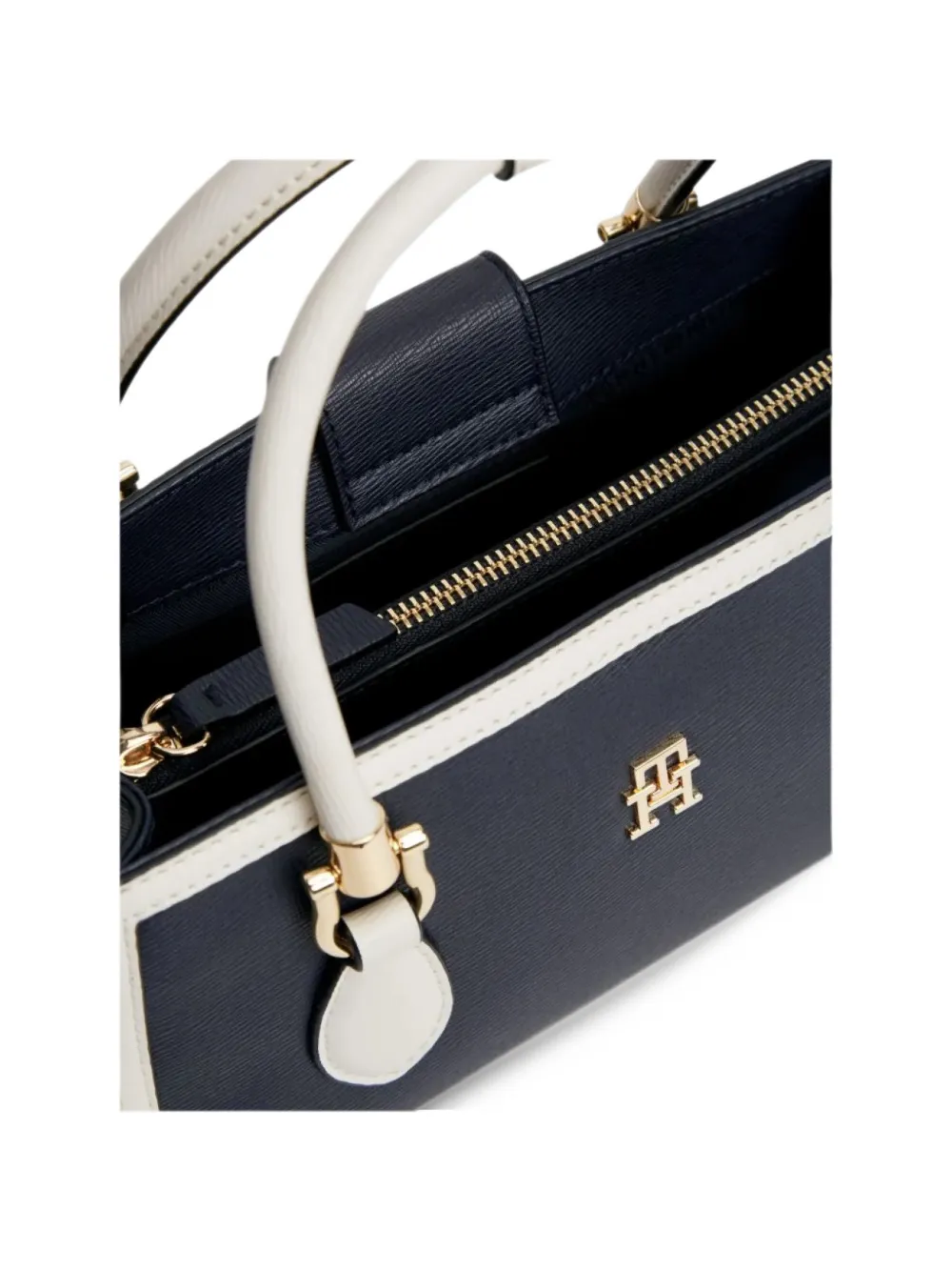 Tommy Hilfiger TH Monogram colour-block shoulder bag Blauw