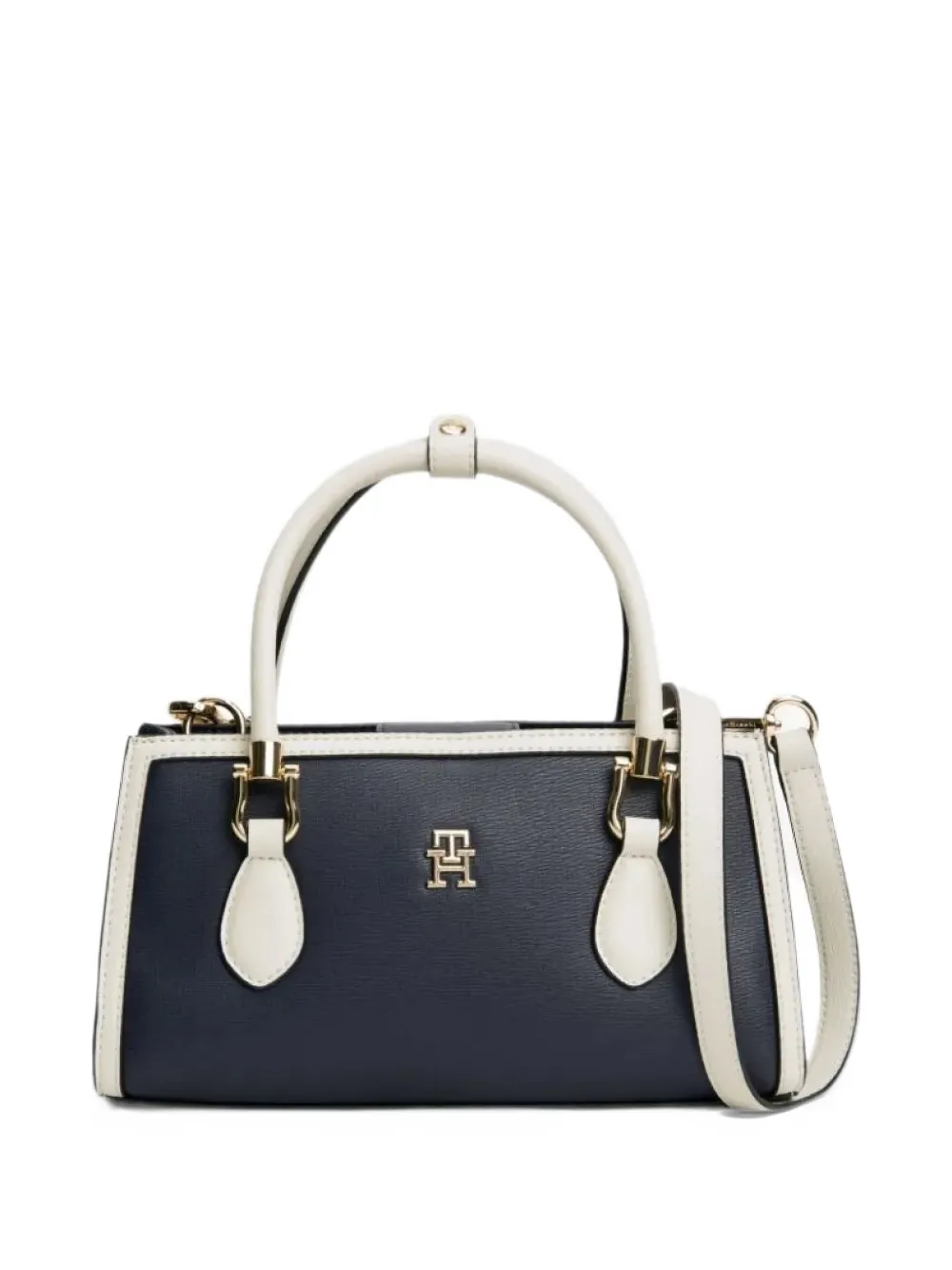 Tommy Hilfiger TH Monogram colour-block shoulder bag Blauw