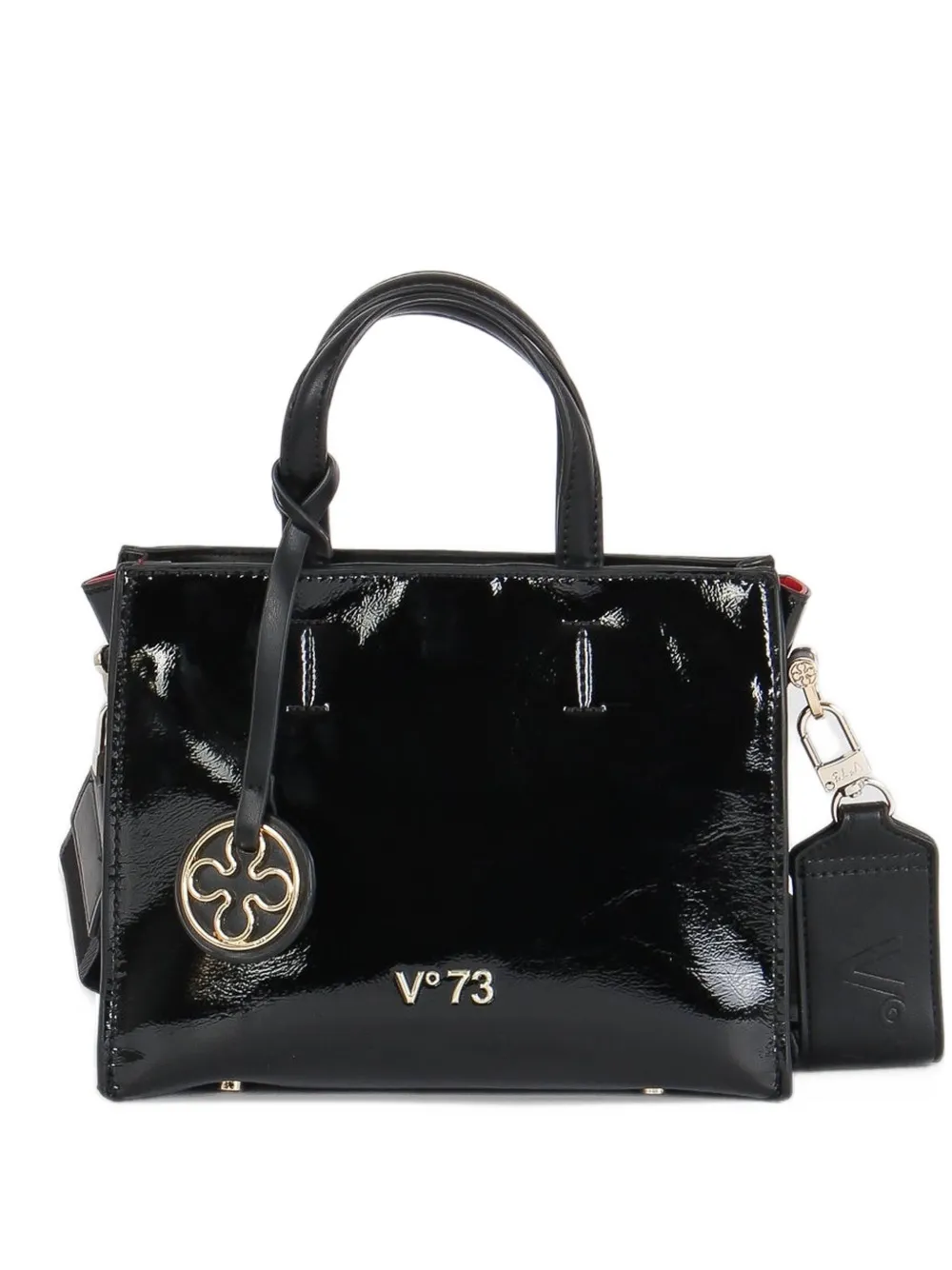 V°73 blake patent-finish shoulder bag - Nero