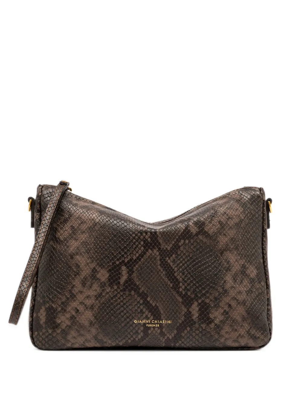 GIANNI CHIARINI Nora leather clutch bag - Marrone