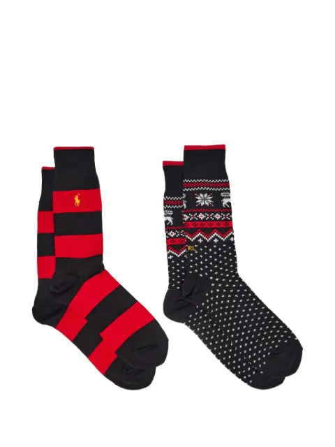 Polo Ralph Lauren Polo Pony Fair Isle socks (set of two)