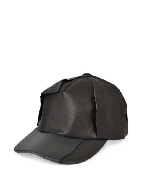 LAST NEST Unformed panelled leather cap