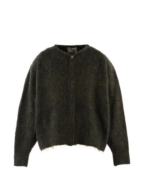 SAINT MXXXXXX mohair-blend zip-up cardigan