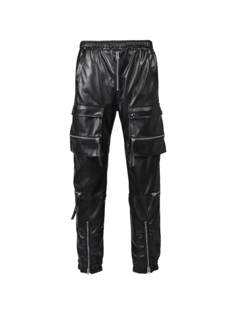 BREATH layered-design zip-detail cargo pants