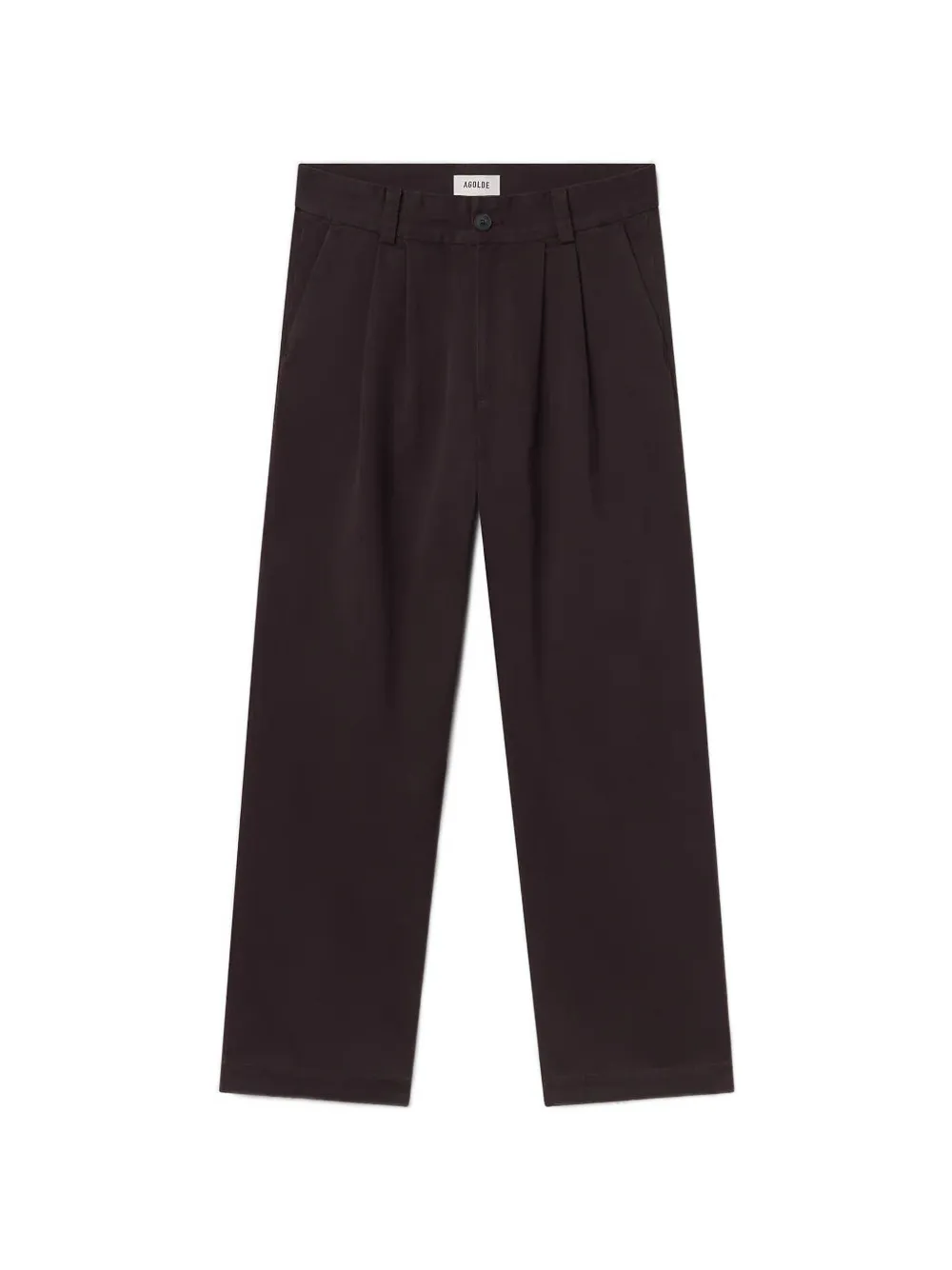 AGOLDE Slater pleated cotton trousers Paars