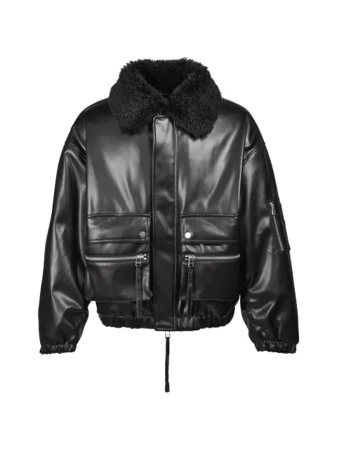 BREATH faux-fur collar bomber jacket