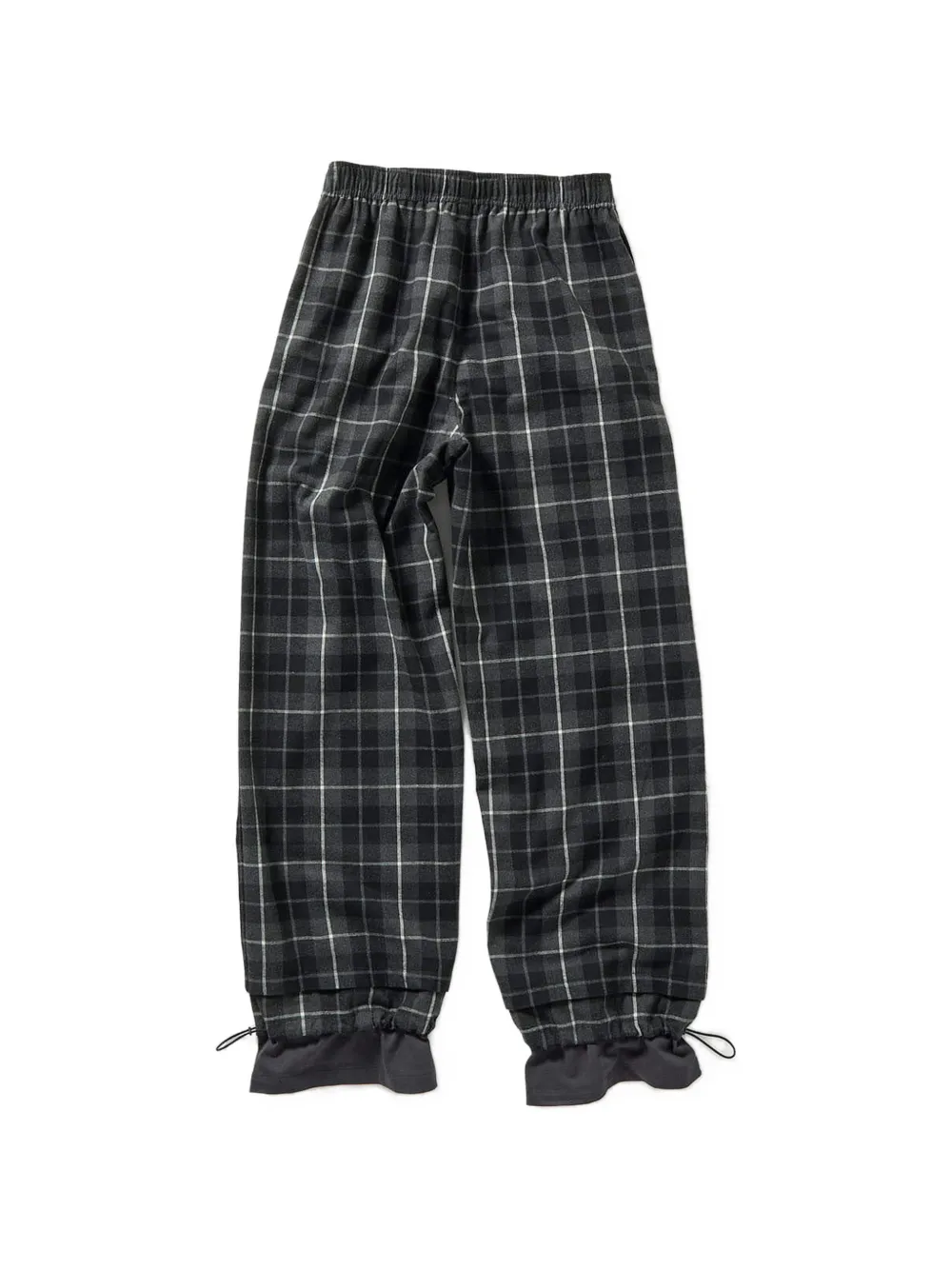 PERVERZE layered check-print trousers - Grigio