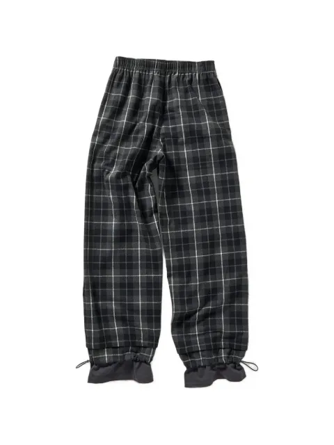 PERVERZE layered check-print trousers