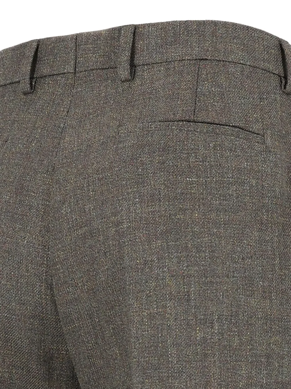 Valentino Garavani mouliné-effect pleated trousers Groen