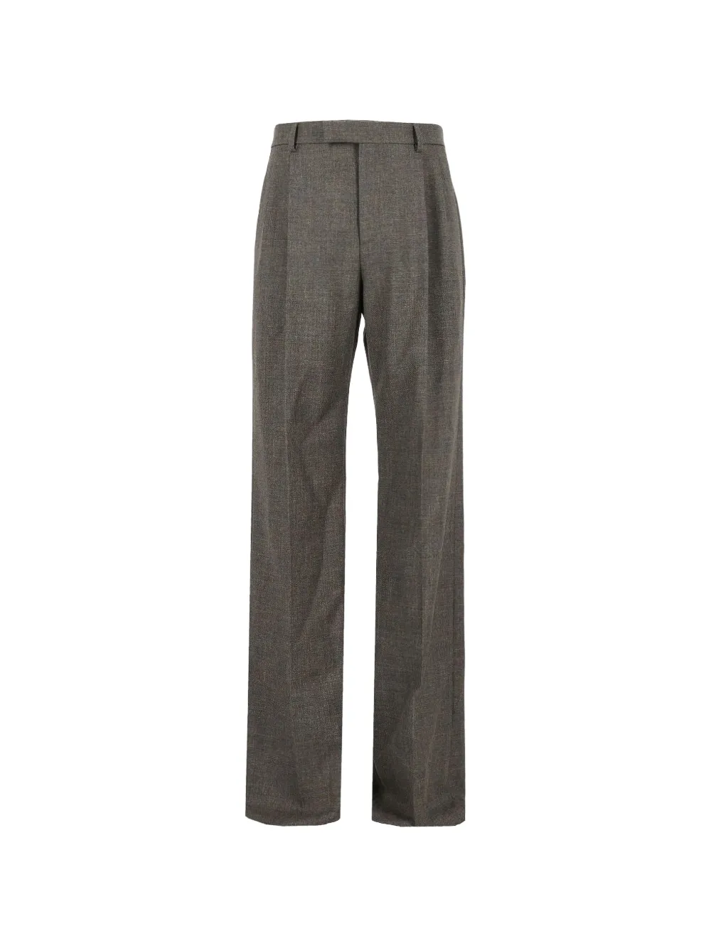 Valentino Garavani mouliné-effect pleated trousers Groen