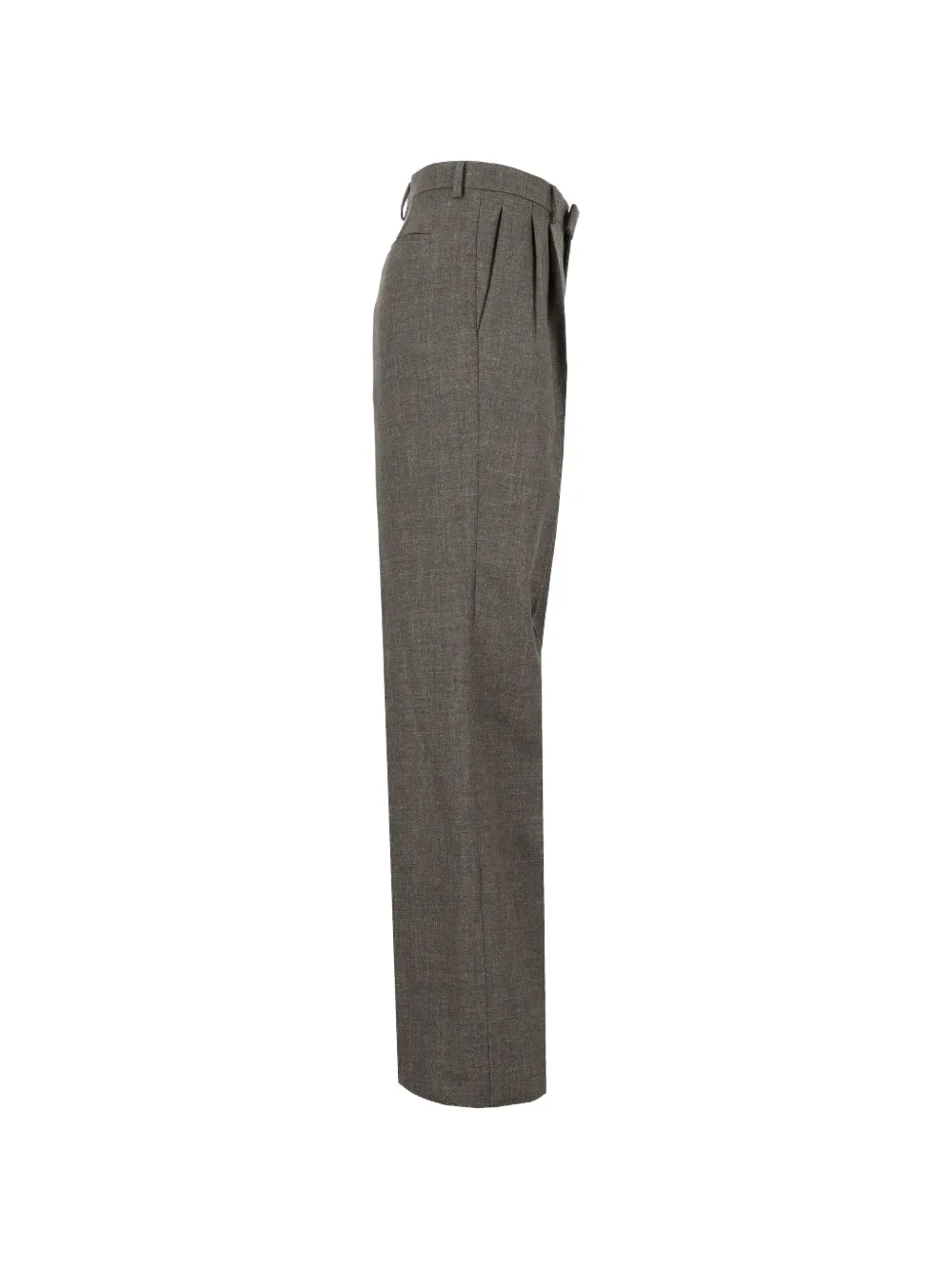 Valentino Garavani mouliné-effect pleated trousers Groen