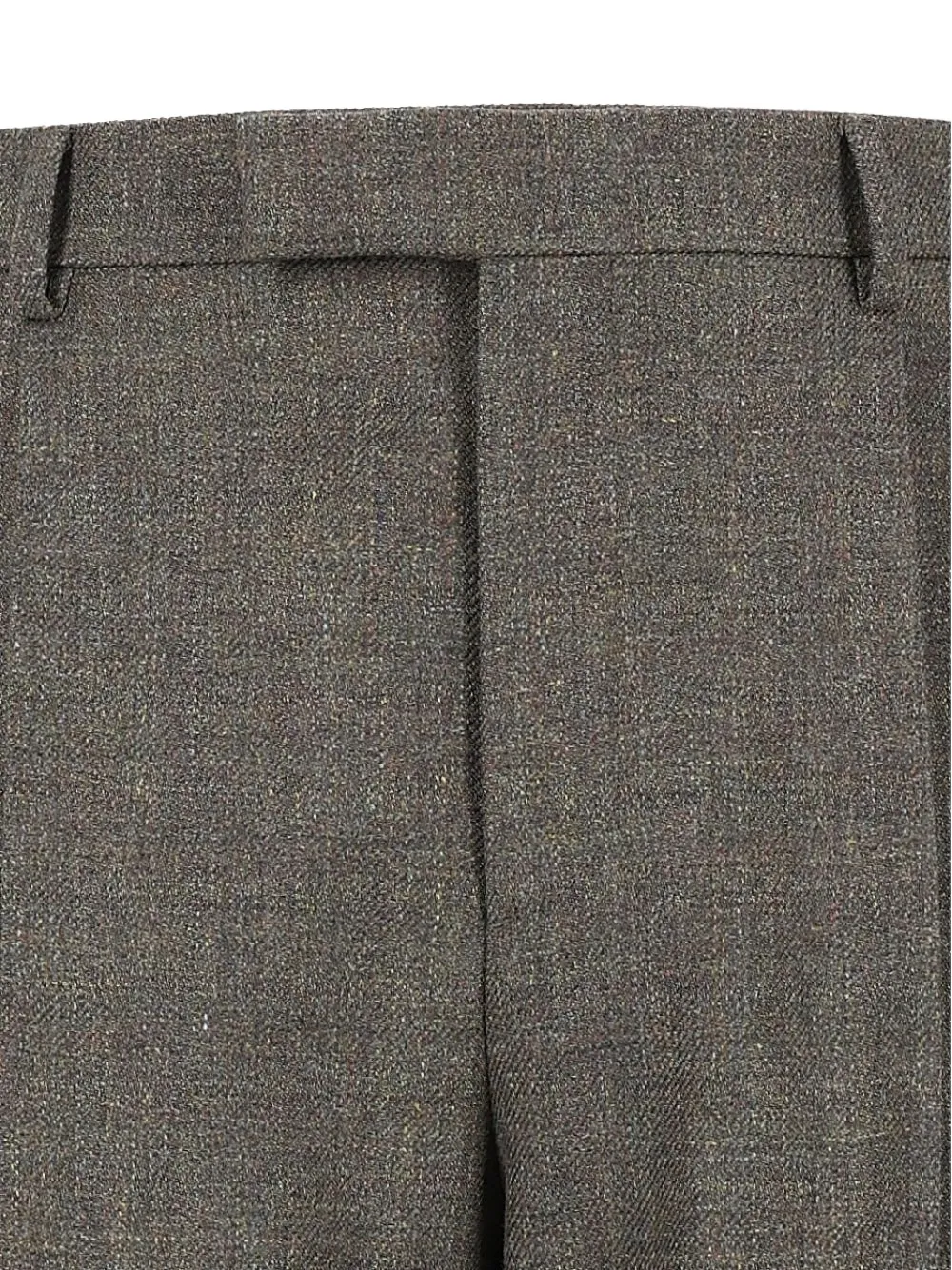 Valentino Garavani mouliné-effect pleated trousers Groen