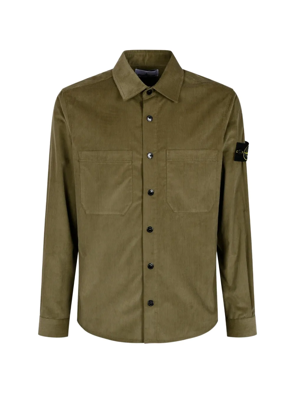 Stone Island corduroy Compass-patch shirt - Green