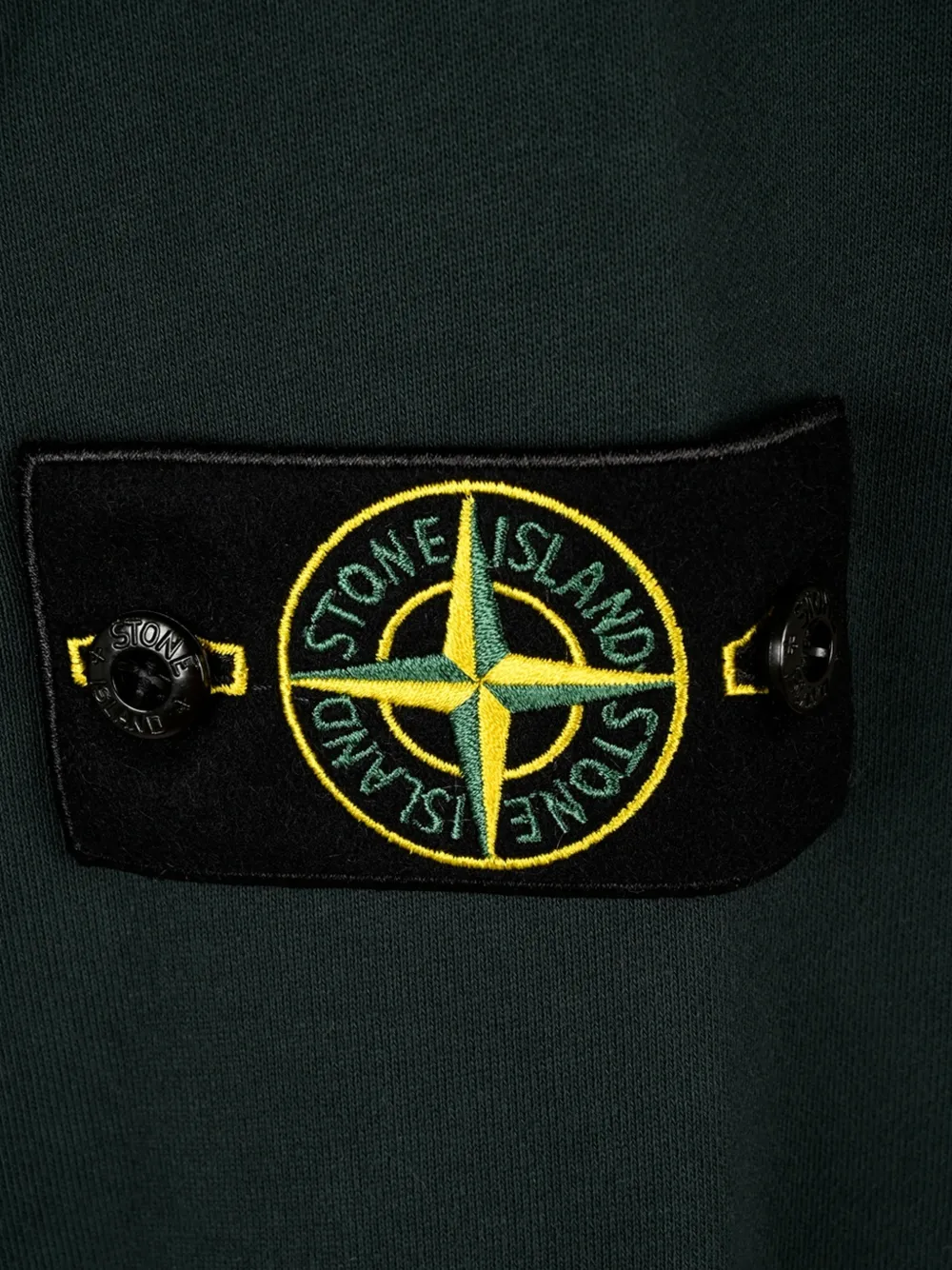 Stone Island 6100060 organic cotton fleece sweatshit Groen