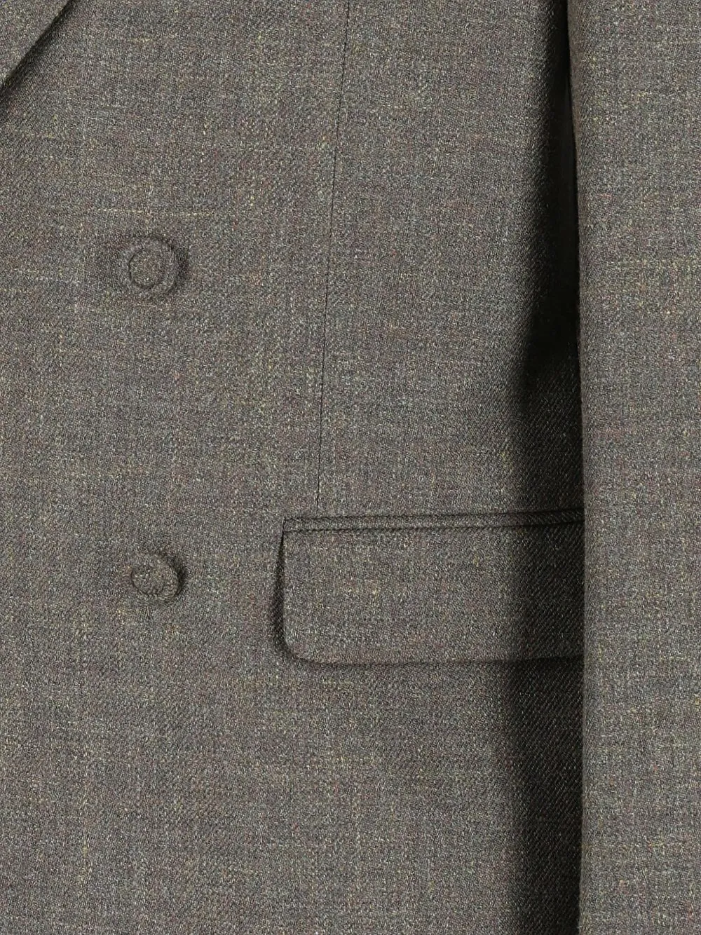 Valentino Garavani double-breasted jacket in mouliné wool Grijs
