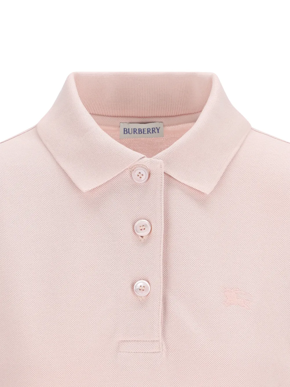Burberry Equestrian Knight Design piqué polo shirt Roze