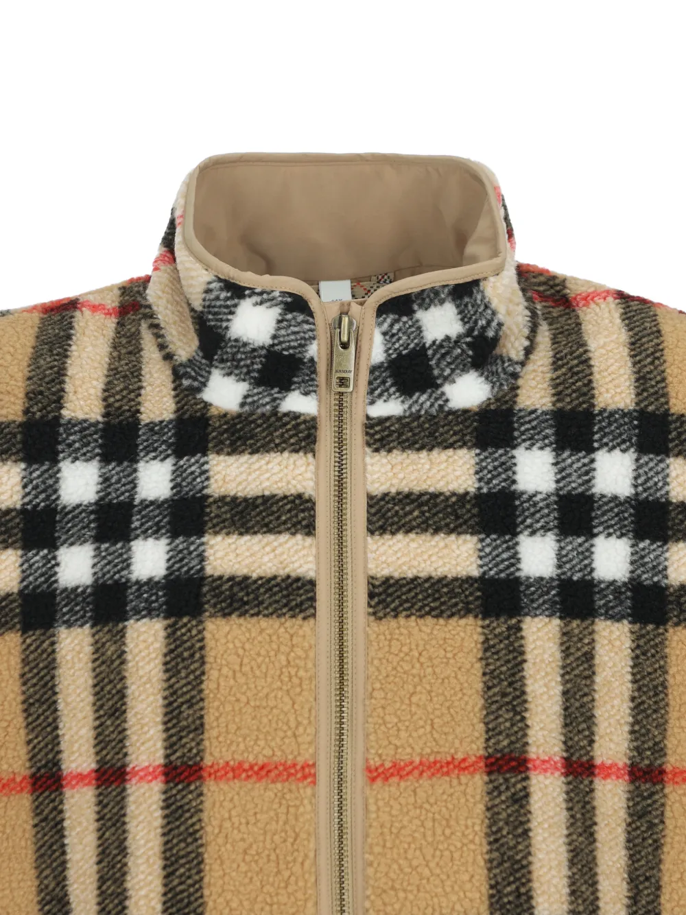 Burberry Kids zip-up fleece gilet Beige